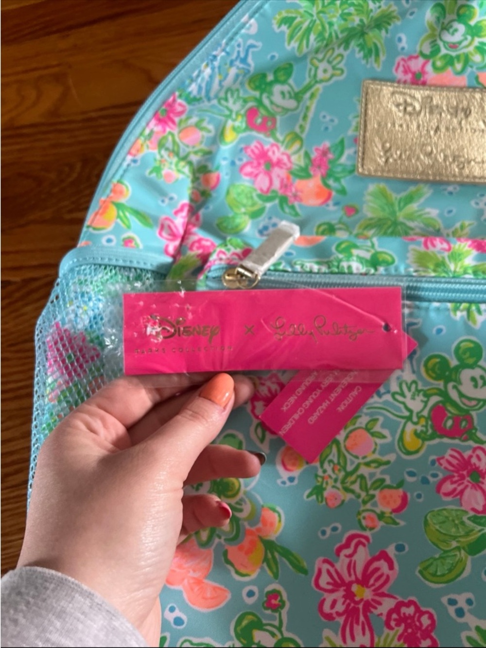Disney Parks x Lilly Pulitzer Backpack Mickey & Minnie Mouse Cinderella Castle - Picture 12 of 12
